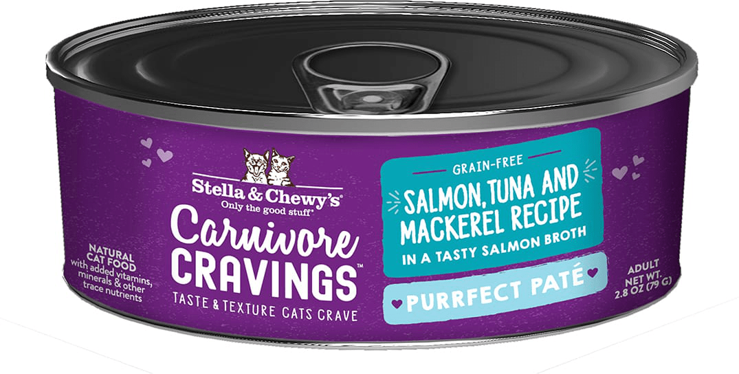 Stella & Chewys Carnivore Cravings Purrfect Paté Salmon, Tuna & Mackerel Recipe